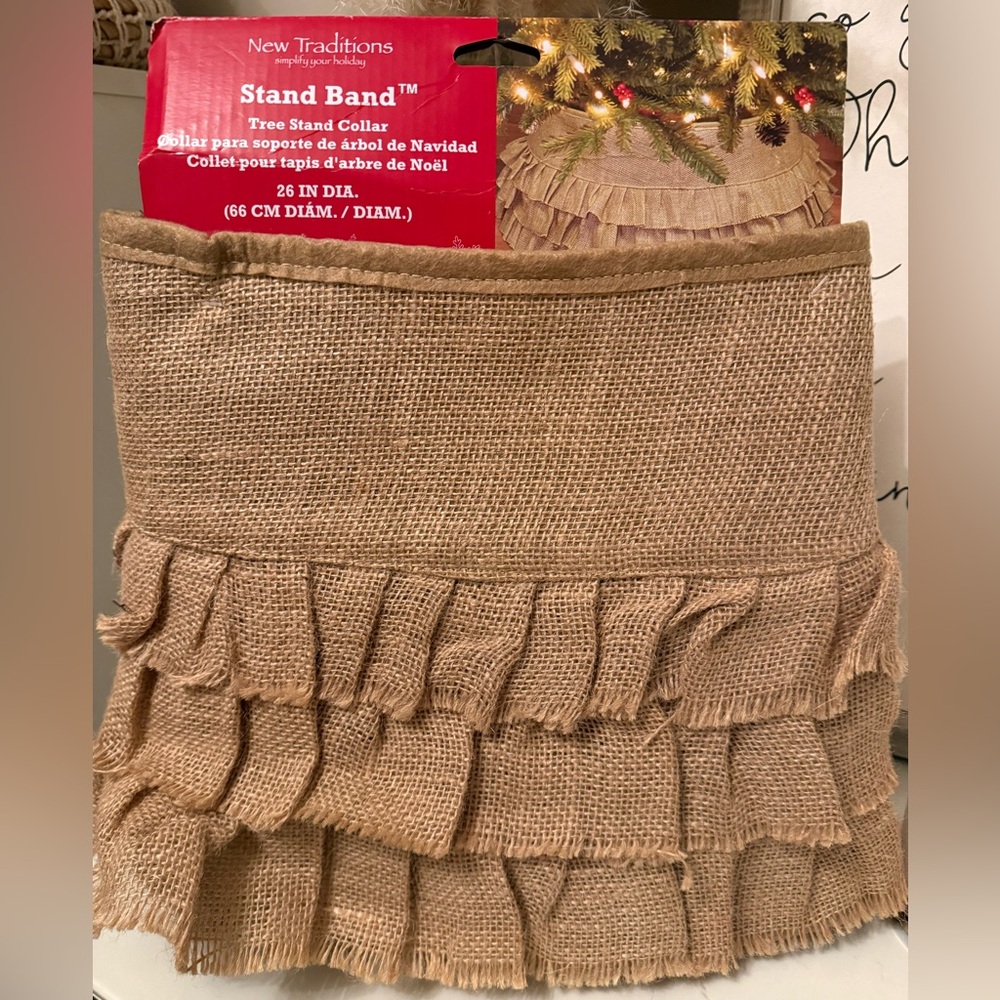 BRAND NEW Burlap Tree Stand Band.